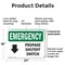 Signmission Electrical Propane Shutoff Switch With Symbol Emergency Sign, Plastic, 24in W x 18in L, 2PK OS-2PACK-EM-P-1824-L-10291 - alternate 3